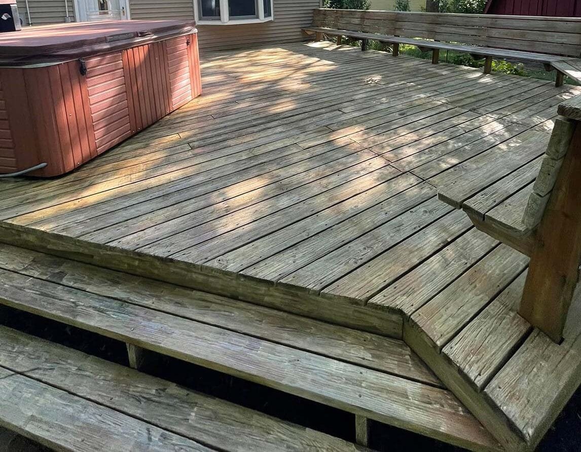 Before & After Deck stain for older decks